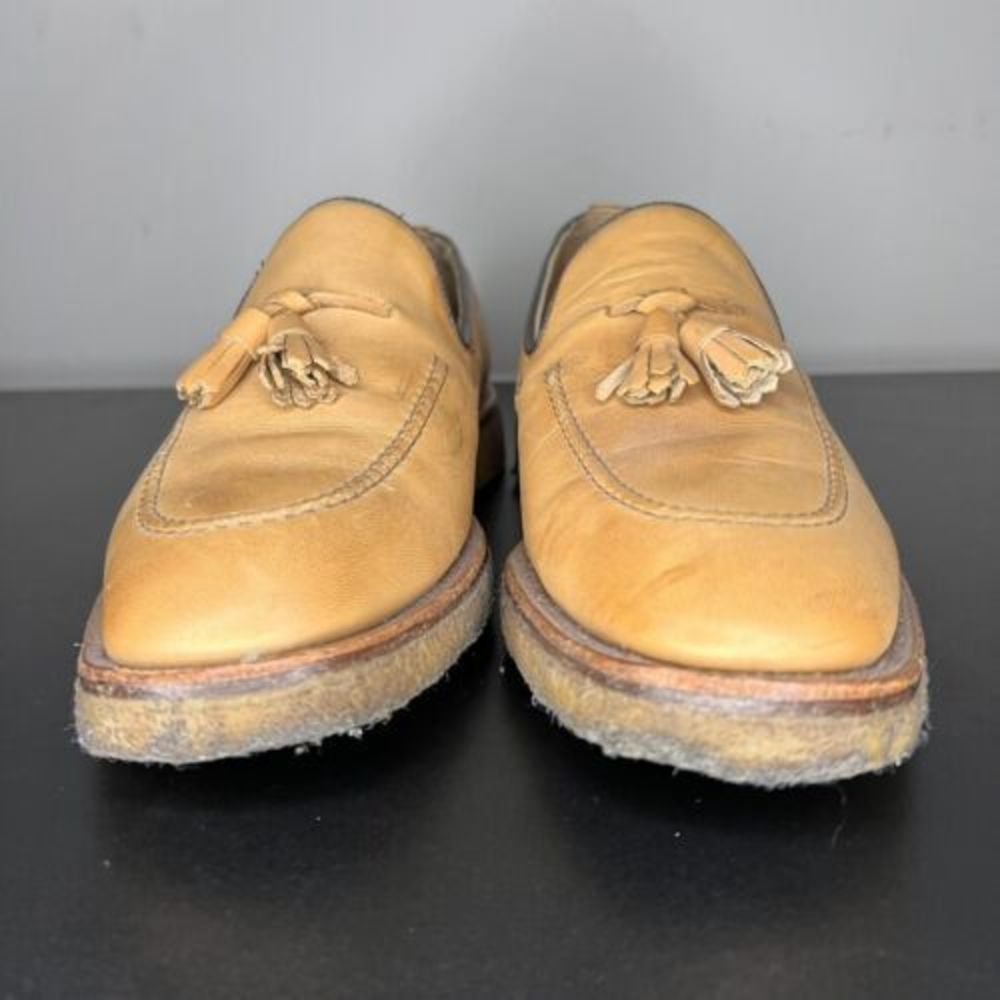 Tan Leather Tassel Loafers - Picture 2 of 12